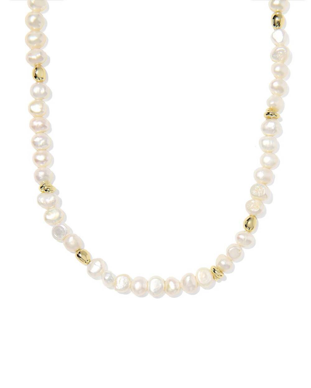 NEW KENDRA SCOTT women's gabriella pearl strand necklace in gold